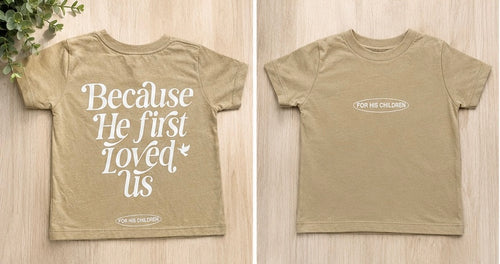 BECAUSE HE FIRST LOVED US™ Toddler Triblend Tee