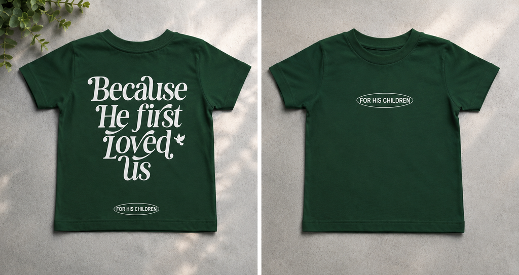 BECAUSE HE FIRST LOVED US™ Youth Heavyweight Tee