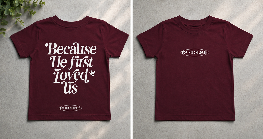 BECAUSE HE FIRST LOVED US™ Youth Heavyweight Tee