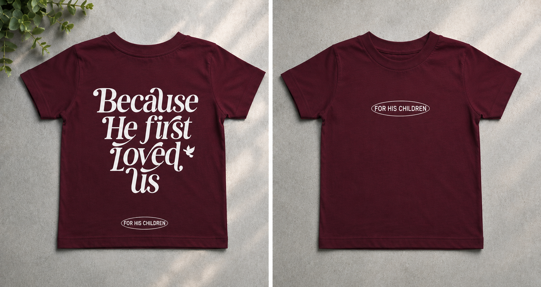 BECAUSE HE FIRST LOVED US™ Youth Heavyweight Tee